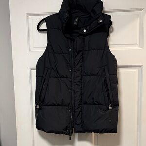 Women’s long Black Puffer Vest
